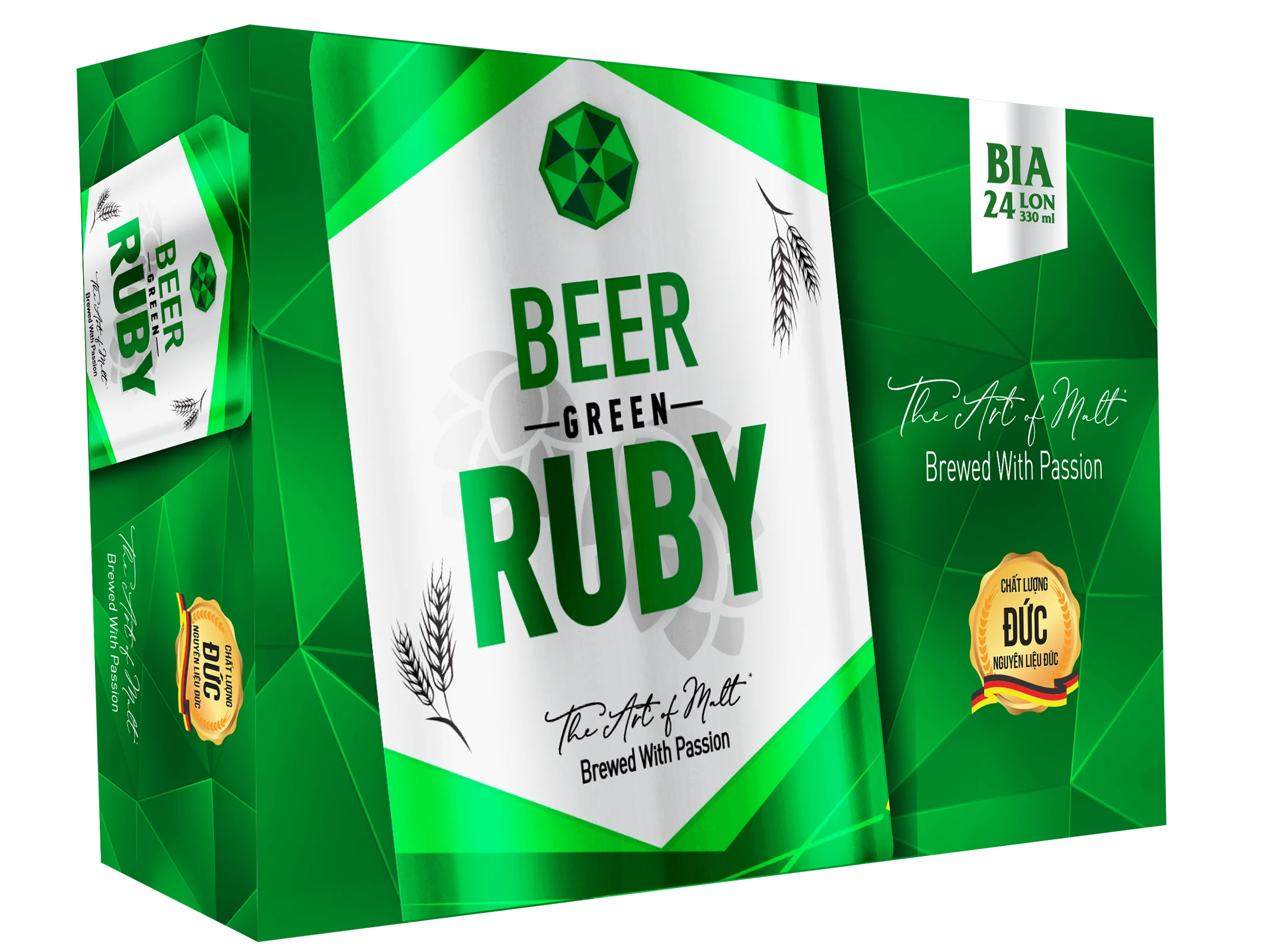Thùng bia Ruby Xanh 24 lon 330ml