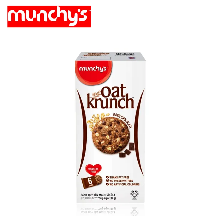 Bánh quy yến mạch socola đen Oat Krunch Dark Chocolate Munchy’s
