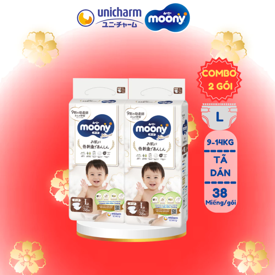 Tã dán Moony Natural cao cấp